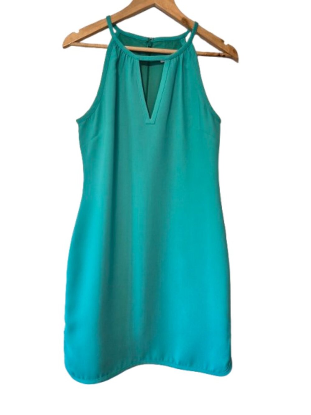 Banana Republic Teal Green Dress with Triangle Cut Out Size 6